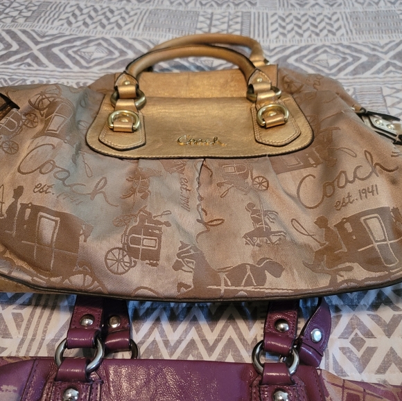 Two Vintage Coach Ashley Satchels with Vintage Wallet - Picture 5 of 12